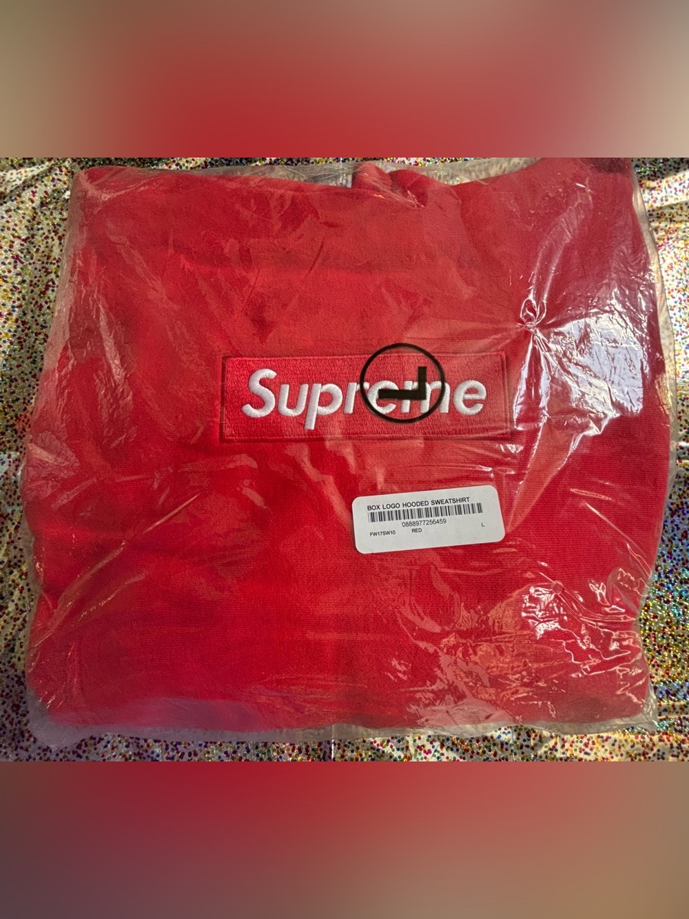 Supreme Box Logo Hooded Sweatshirt, Men’s size Large Hoodie,Red/Red, BNWT